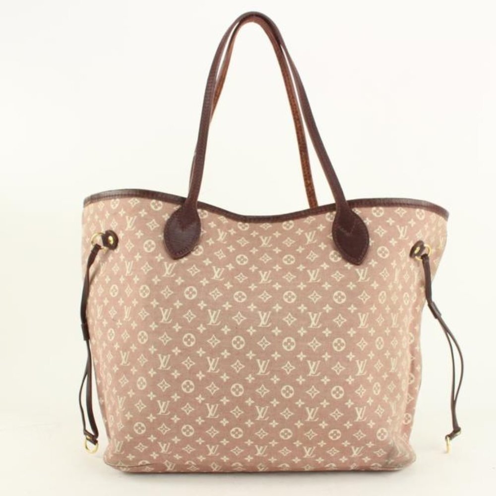 Louis Vuitton Burgundy Monogram Mini Lin Idylle Neverfull MM Tote 10lv1101